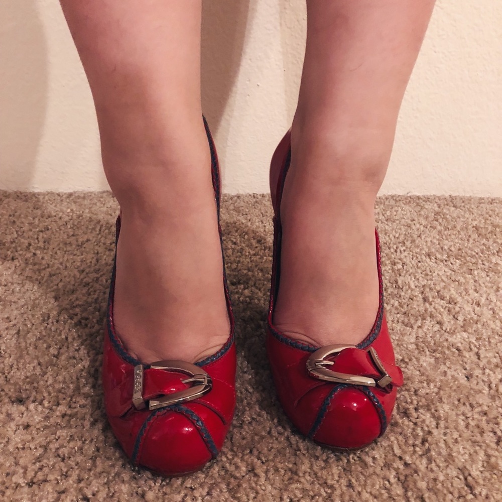 L.A.M.B STILETTOS - BLOOD RED